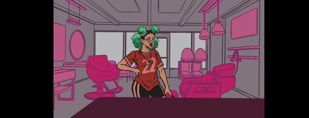 HerSalon behind-the-scenes scene